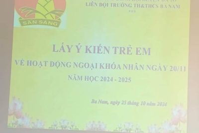 Liên đội đã tổ chức lấy ý kiến trẻ em về hoạt động ngoại khoá sẽ tổ chức vào ngày 20/11